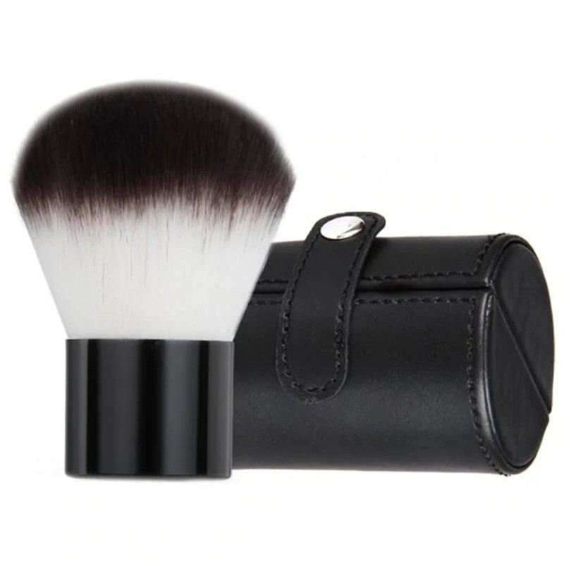 Super Soft Synthetic Bristle Black Kabuki Brush-01