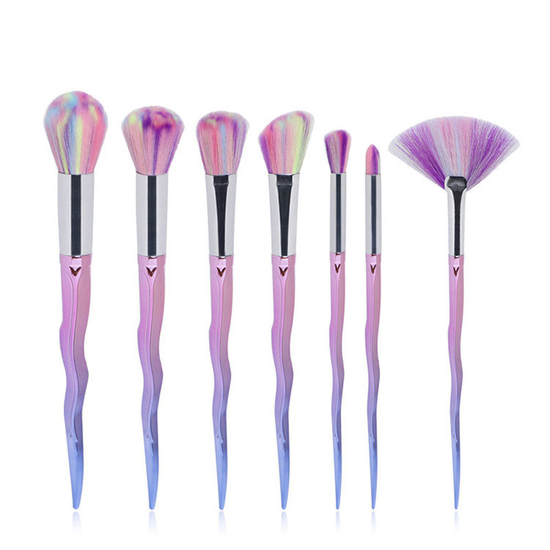 Candy color synthetic hair special flowering branch handle cosmetic brush set-02