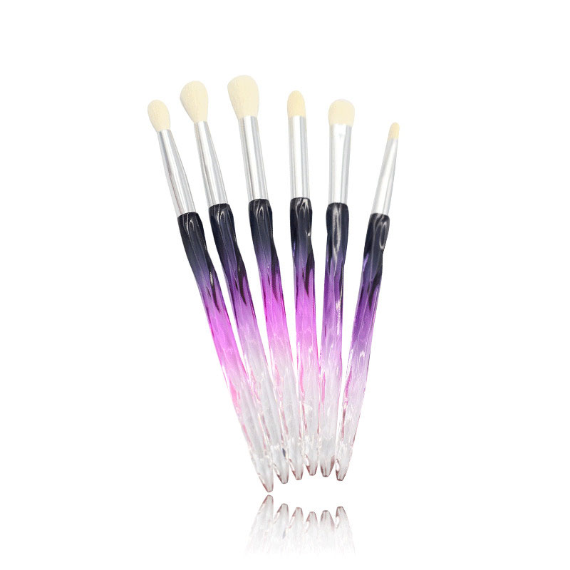 Crystal Eye Brush Set with Acrylic Handle Eye Shadow Brush Lip Brush Set