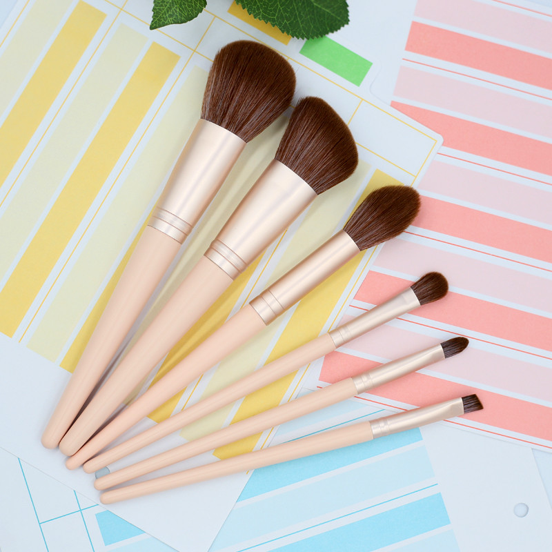 Custom pink handle makeup brush kits Factory From China-04