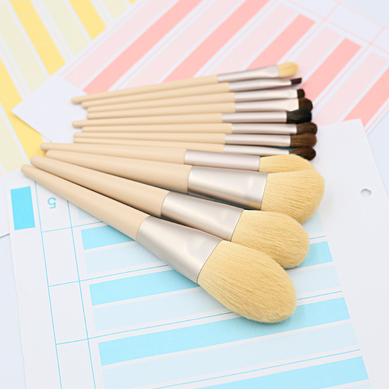 Customized Special Apricot Color Best Makeup Brush Set from China-05