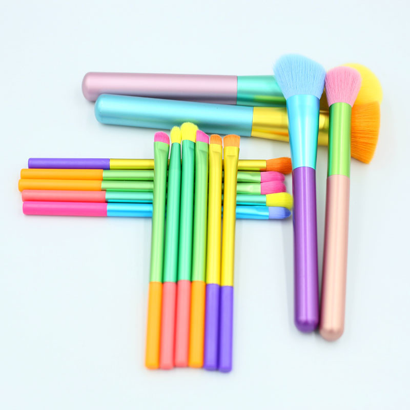 Manufacture Colored Handle Cruelty Free Synthetic Hair Spectrum brushes-03