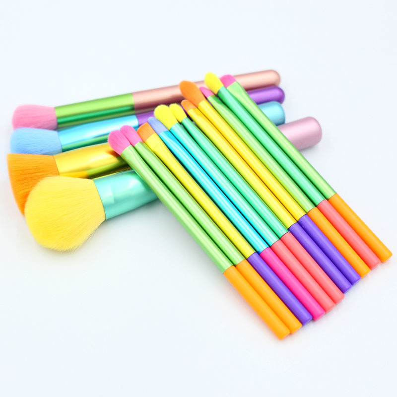 Manufacture Colored Handle Cruelty Free Synthetic Hair Spectrum brushes-04