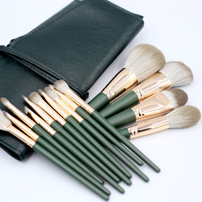 Wood Handle with Super Soft Nano Fiber Bristle Makeup Brush Set-03