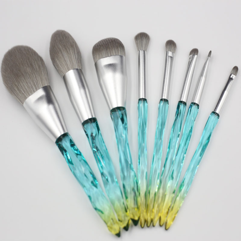 highclass grey micro fiber makeup brush set-01