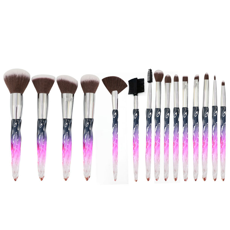 makeup brush style with crystal handle silver ferrule micro synthetic hair-02