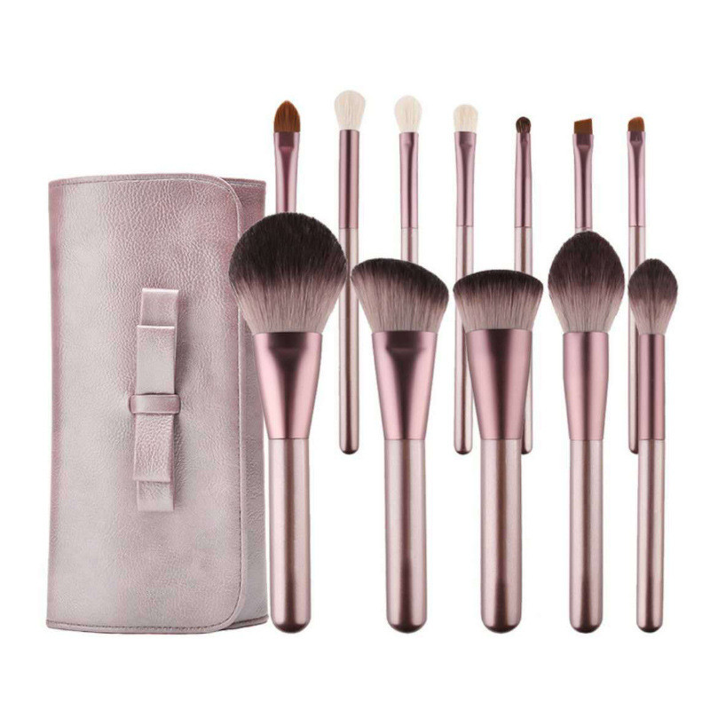 mini grape 12 pcs synthetic hair makeup brush set-01