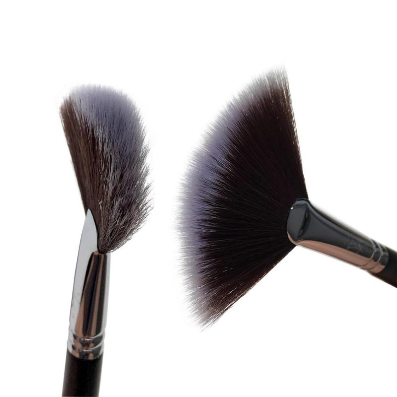 fan makeup brush